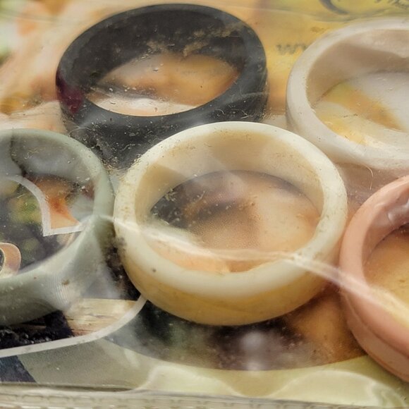 Rinfit Silicone Wedding Ring Band Set Of 5 Multicolor Unisex OS New - Picture 4 of 8